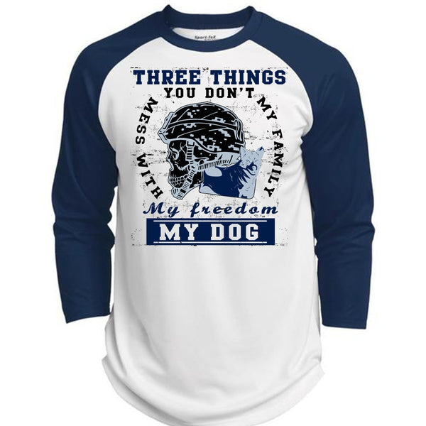 My Family My Freedom My Dog T Shirt, I Love Veteran T Shirt, Awesome T-Shirts  (Polyester Game Baseball Jersey)