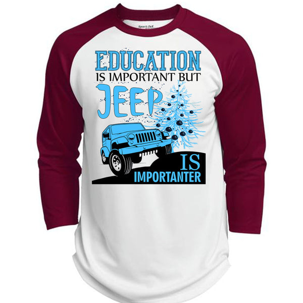Education Is Important T Shirt, I Love My Jeep T Shirt, Awesome T-Shirts  (Polyester Game Baseball Jersey)