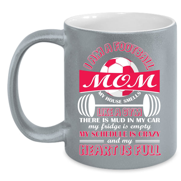 I Am A Football Mom Coffee Mug, Cute Football Mom Coffee Cup