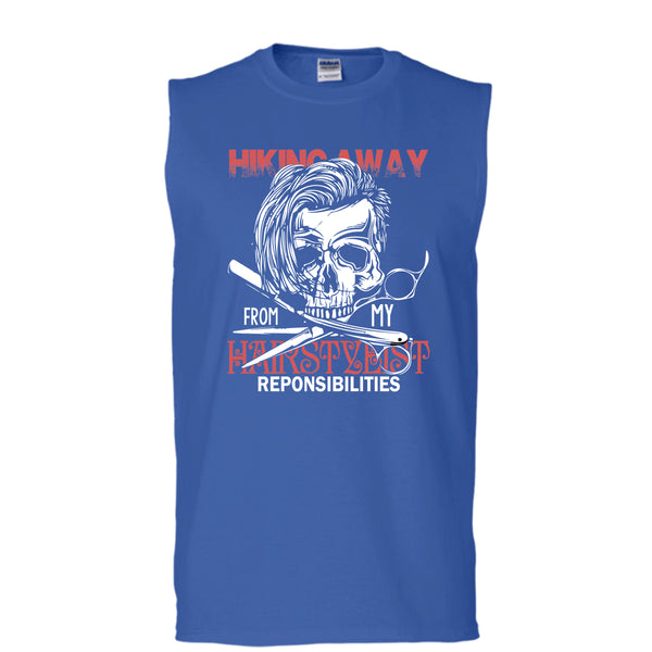 Hiking Away T Shirt, From My Hairstylist Tank Top (Men's Cotton Sleeveless)