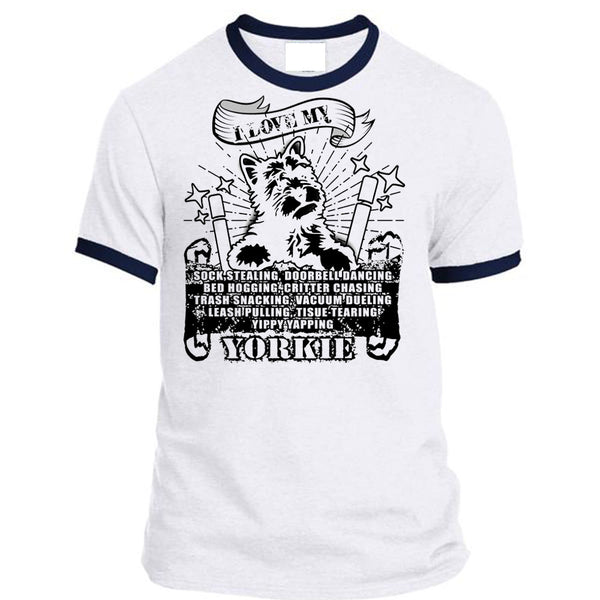 A black t-shirt with the shopify logo