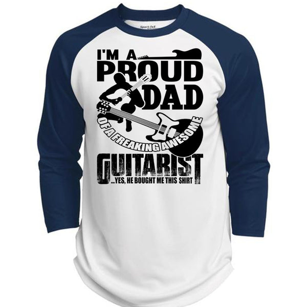 I'm A Proud Dad T Shirt, I Love Guitars T Shirt, Awesome T-Shirts  (Polyester Game Baseball Jersey)