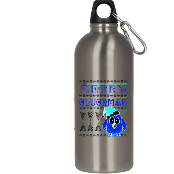 Merry Cluckmas 20 oz Stainless Steel Bottle,Cute Christmas Gift For Farmer Outdoor Sports Water Bottle