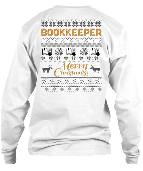 Bookkeeper Merry Christmas T Shirt, I Love Reading T Shirt