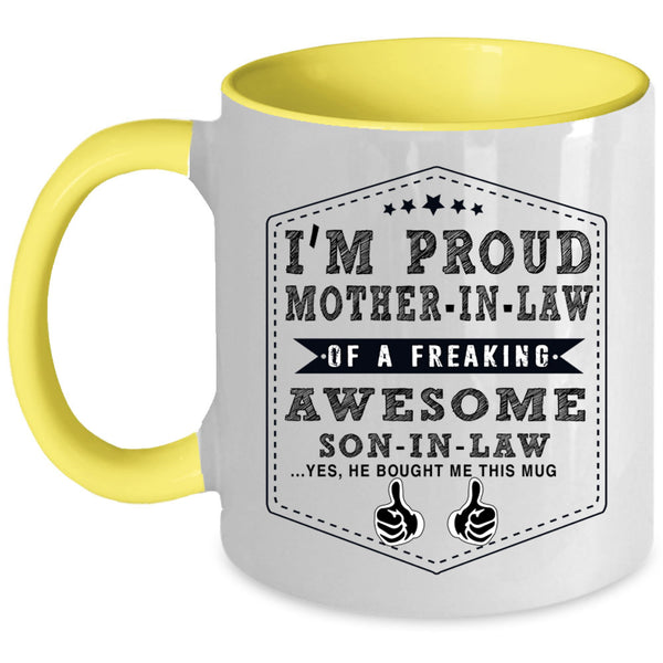 Awesome Son In Law Coffee Mug, Mother In Law Accent Mug