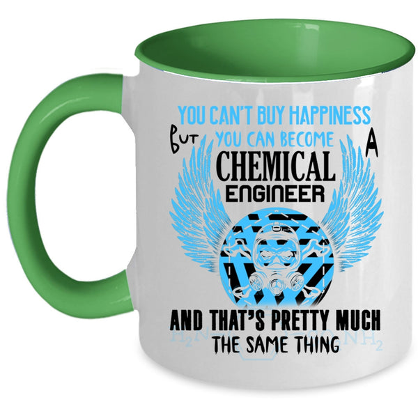 Happiness Coffee Mug, You Can Become Chemical Engineer Accent Mug