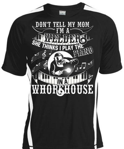 A black t-shirt with the shopify logo