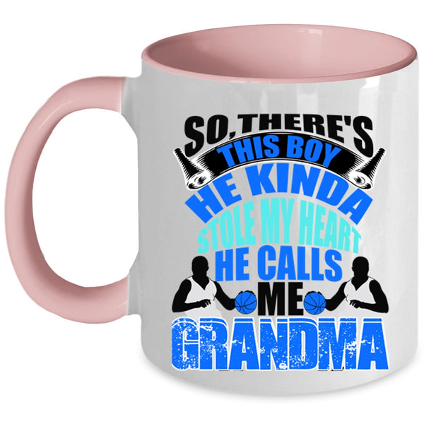 He Calls Me Grandma Coffee Mug, This Boy Kinda Stole My Heart Accent Mug