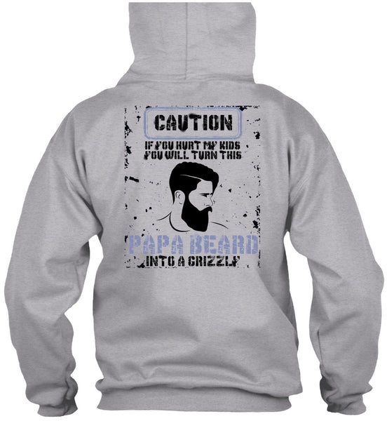 Papa Beard Into A Grizzly T Shirt, I Love Papa T Shirt