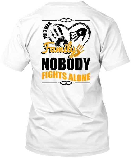 A black t-shirt with the shopify logo