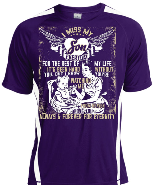 I Miss My Son T Shirt, Watching Me From Heaven T Shirt, Cool Shirt