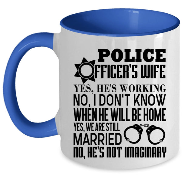 Aweosme Police Officer's Wife Coffee Mug, Police Officer's Wife Accent Mug