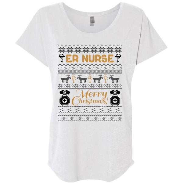 ER Nurse Merry Christmas T Shirt, I Love Nursing T Shirt, Awesome T-Shirts
