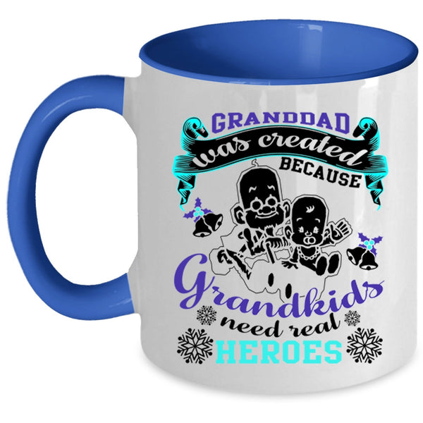 Christmas Gift For Grandpa Coffee Mug, Granddad Was Created Accent Mug