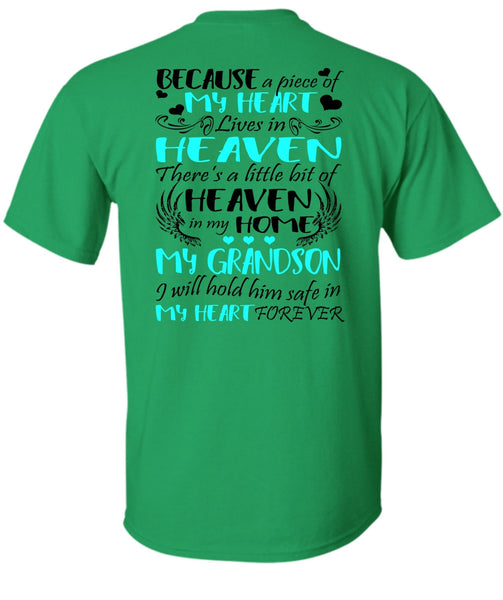Heaven In My Home My Grandson T Shirt, I Love Grandson T Shirt