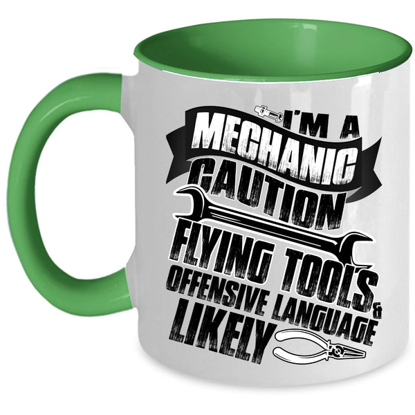 Cool Gift For My Dad Coffee Mug, I'm A Mechanic Accent Mug