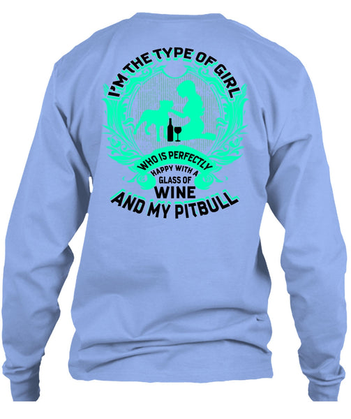 Wine And My Pit Bull T Shirt, I Love Pit Bull T Shirt