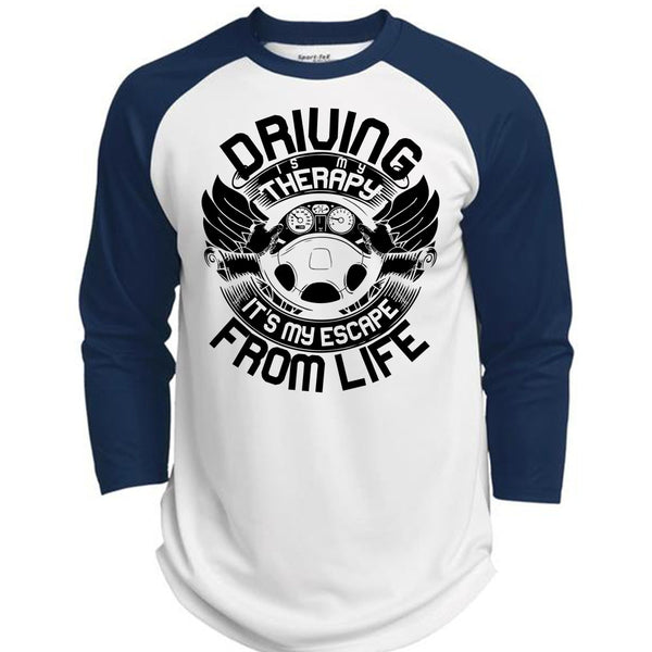 Driving Is My Therapy T Shirt, I Love Car T Shirt, Awesome T-Shirts  (Polyester Game Baseball Jersey)