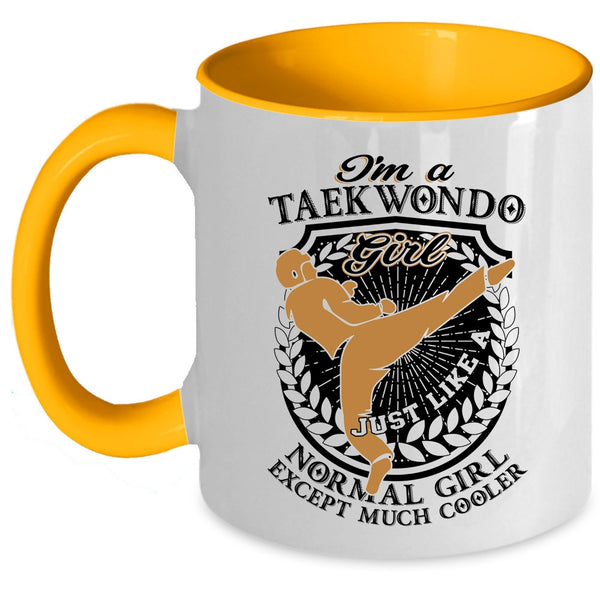 Cool Taekwondo Girl Coffee Mug, I'm A Taekwondo Girl Accent Mug