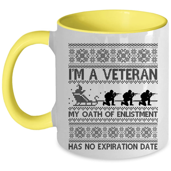 Christmas Gift For Veteran Coffee Mug, I'm A Veteran Accent Mug