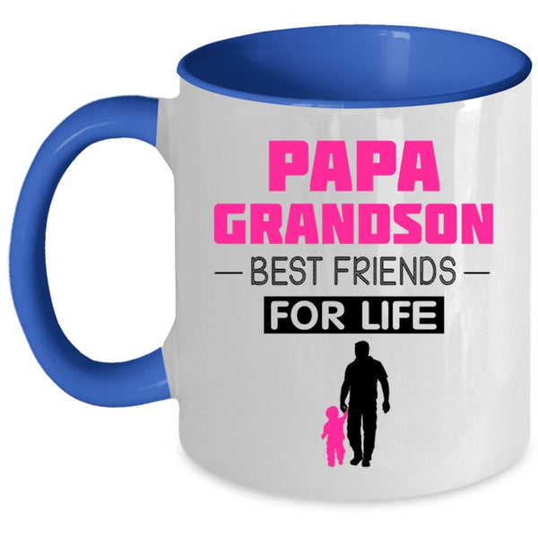 Best Friends For Life Coffee Mug, Papa Grandson Accent Mug