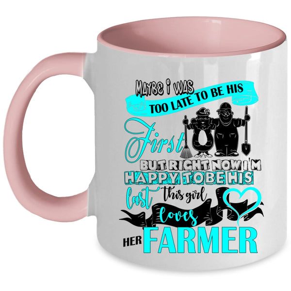 Cool Just Married Coffee Mug, This Girl Loves Her Farmer Accent Mug