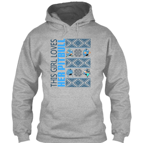 This Girl Loves Her Pitbull T Shirt, Pitbull Merry Christmas T Shirt