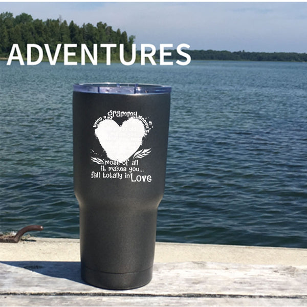 Being A Grammy Tumbler 30 oz Stainless Steel, makes You Fall In Love Travel Mug