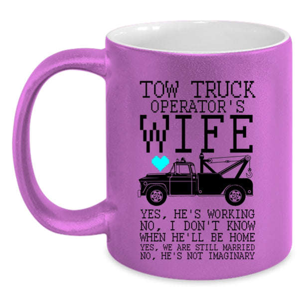 Cool Just Married Coffee Mug, Tow Truck Operator's Wife Accent Mug