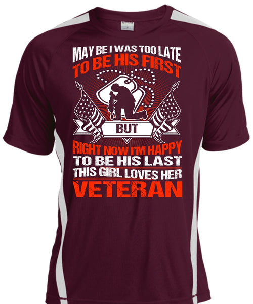 This Girl Loves Her Veteran T Shirt, I'm Happy T Shirt, Cool Shirt