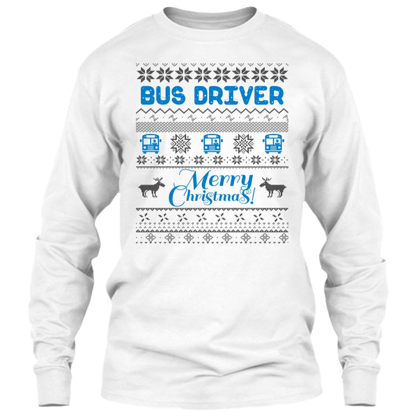 Bus Driver Merry Christmas T Shirt, Gift For Merry Christmas T Shirt