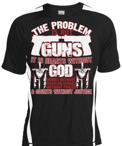 A black t-shirt with the shopify logo