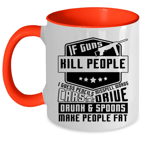 Cool Car Drivers Coffee Mug, Cars Drive Drunk And Spoons Accent Mug