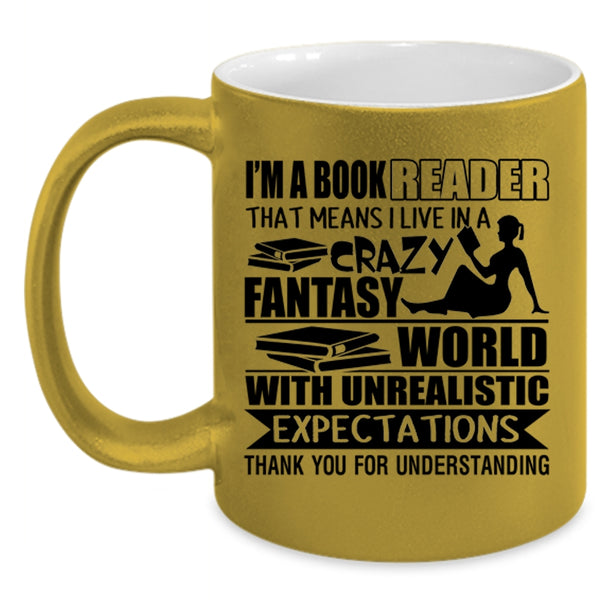 Cute Gift For Booker Coffee Mug, I'm A Book Reader Accent Mug