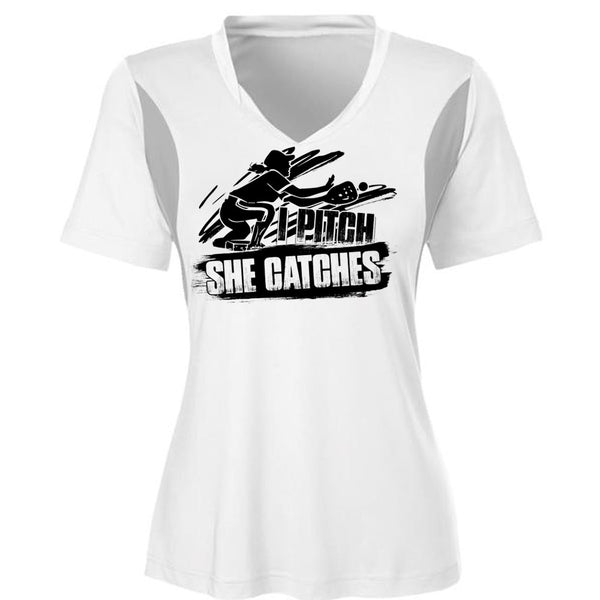 I Pitch She Catches T Shirt, I Love Softball T Shirt, Awesome T-Shirts