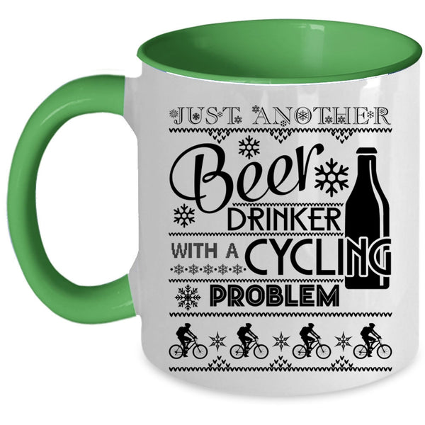 With A Cycling Problem Coffee Mug, Just Another Beer Drinker Accent Mug