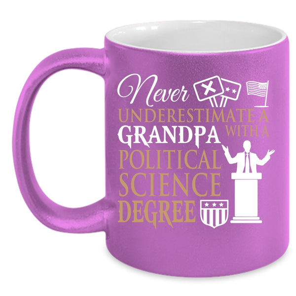Grandpa With A Political Science Degree Coffee Mug, Awesome Grandpas Coffee Cup