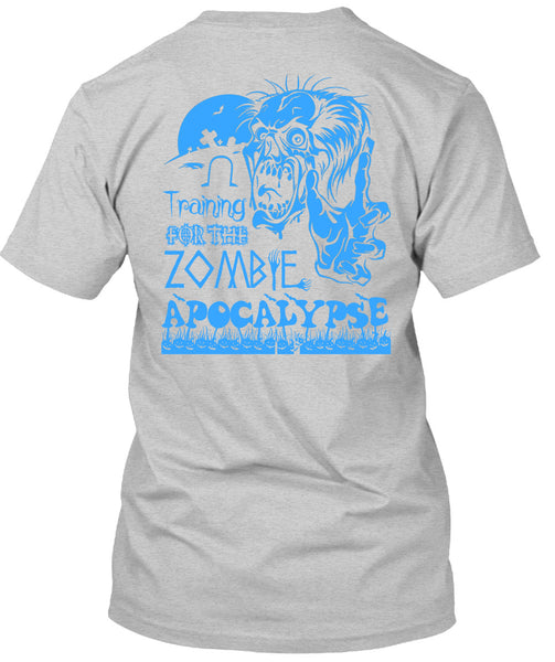 Training For The Zombie Apocalypse T Shirt, Wait For Halloween T Shirt