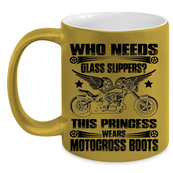Awesome Motorcycles Coffee Mug, This Princess Wears Motocross Boots Accent Mug