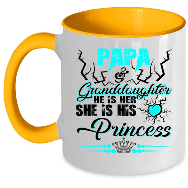 Cool Papa Coffee Mug, Papa And Granddaughter Accent Mug