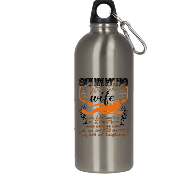Swimming Coach's Wife 20 oz Stainless Steel Bottle,Cool Just Married Outdoor Sports Water Bottle