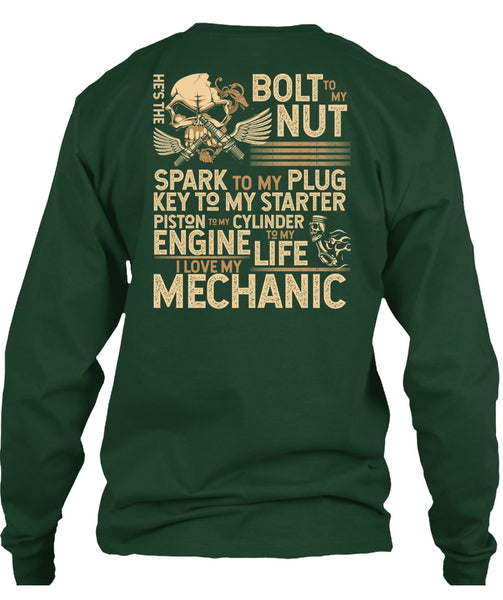 I Love My Mechanic T Shirt, Engine Life T Shirt