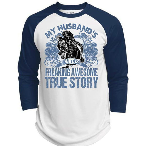 My Husband's Wife T Shirt, I Love Husband T Shirt, Awesome T-Shirts  (Polyester Game Baseball Jersey)