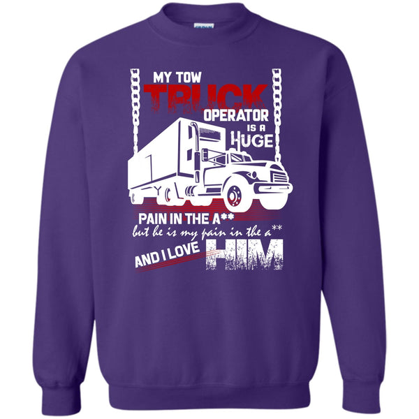 I Love Him T Shirt, I Love My Tow Truck Operator Sweatshirt