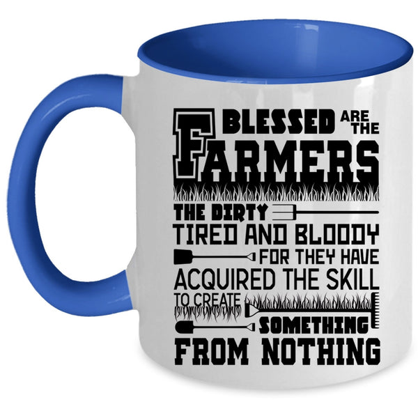 Awesome Farmer Coffee Mug, Blessed Are The Farmers Accent Mug