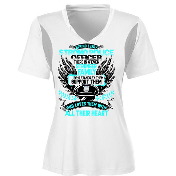 Behind Every Strong Police Officer T Shirt, I Love Police T Shirt, Awesome T-Shirts