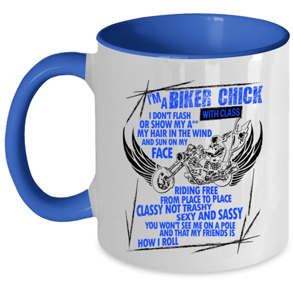 Cool Bikers Coffee Mug, I'm A Biker Chick Accent Mug