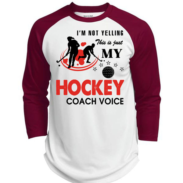 This Is Just My Hockey Coach Voice T Shirt, I Love Hockey T Shirt, Awesome T-Shirts  (Polyester Game Baseball Jersey)