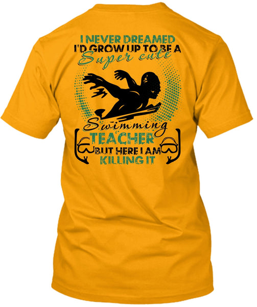 Cute Swimming Teacher T Shirt, I Love Swimming T Shirt