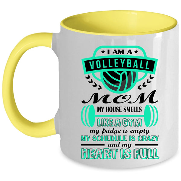 Funny Volleyball Mom Coffee Mug, I Am A Volleyball Mom Accent Mug
